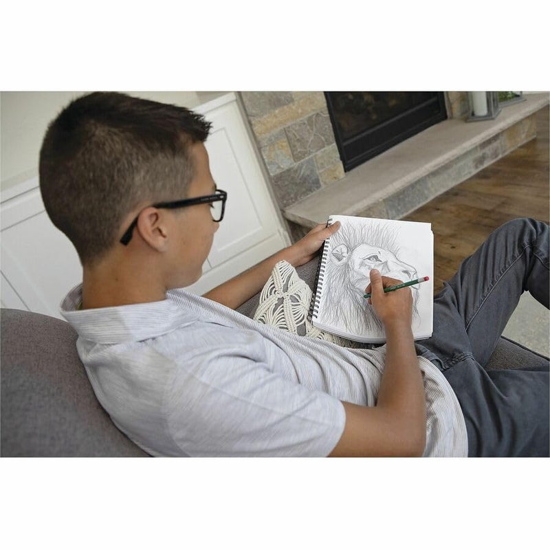 UCreate Poly Cover Sketch Book, Heavyweight, 9" x 12", Black, 75 Sheets - Image 2